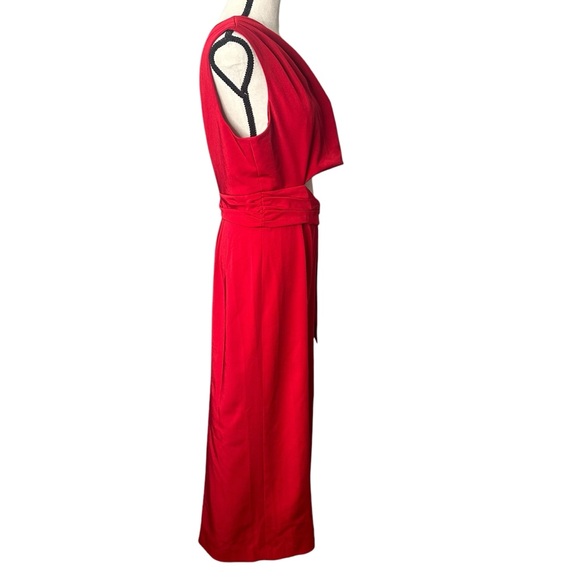 Love, Theia One-Shoulder Cropped Jersey Jumpsuit w/ Side Cutout Size 10 NEW - Picture 10 of 13